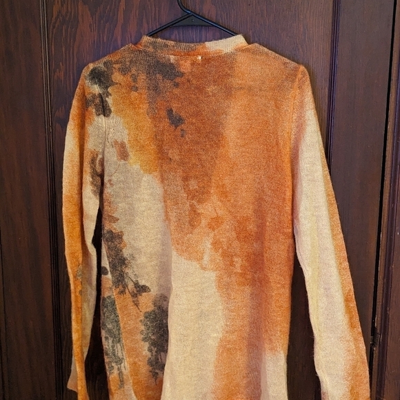 Coldwater Creek Beige Orange Mohair Wool Blend Cardigan Size XL (18) - Picture 4 of 6